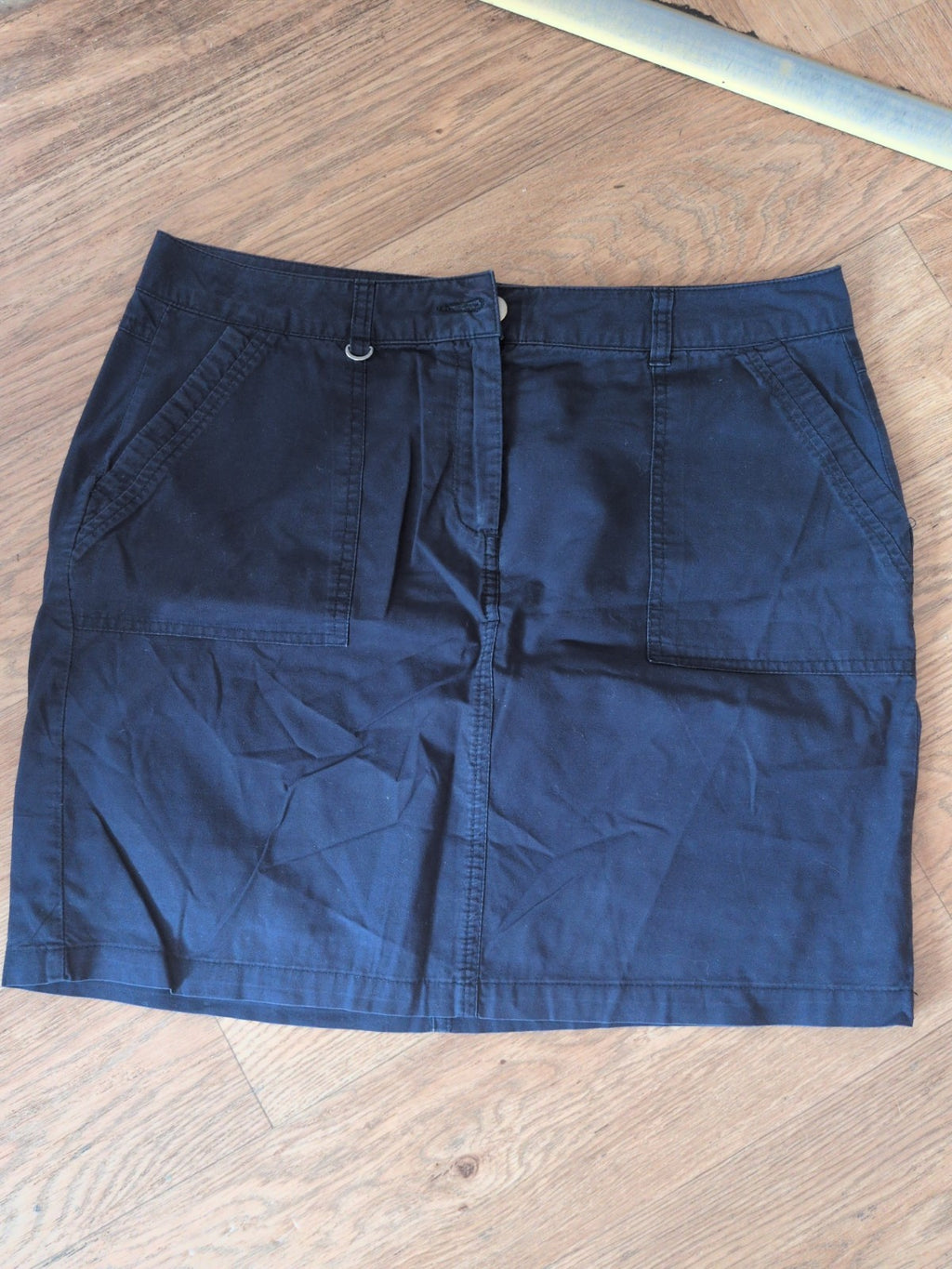Dorothy Perkins 12 Navy Knee Length Skirt Straight