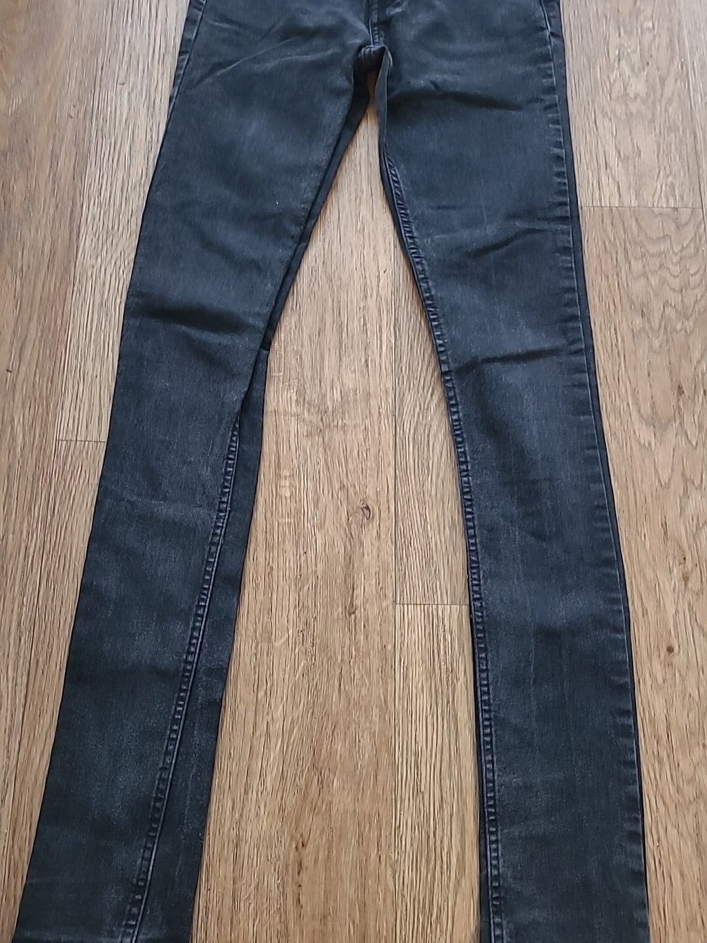 Mens Boohoo Size 28L Grey Skinny Denim Jeans