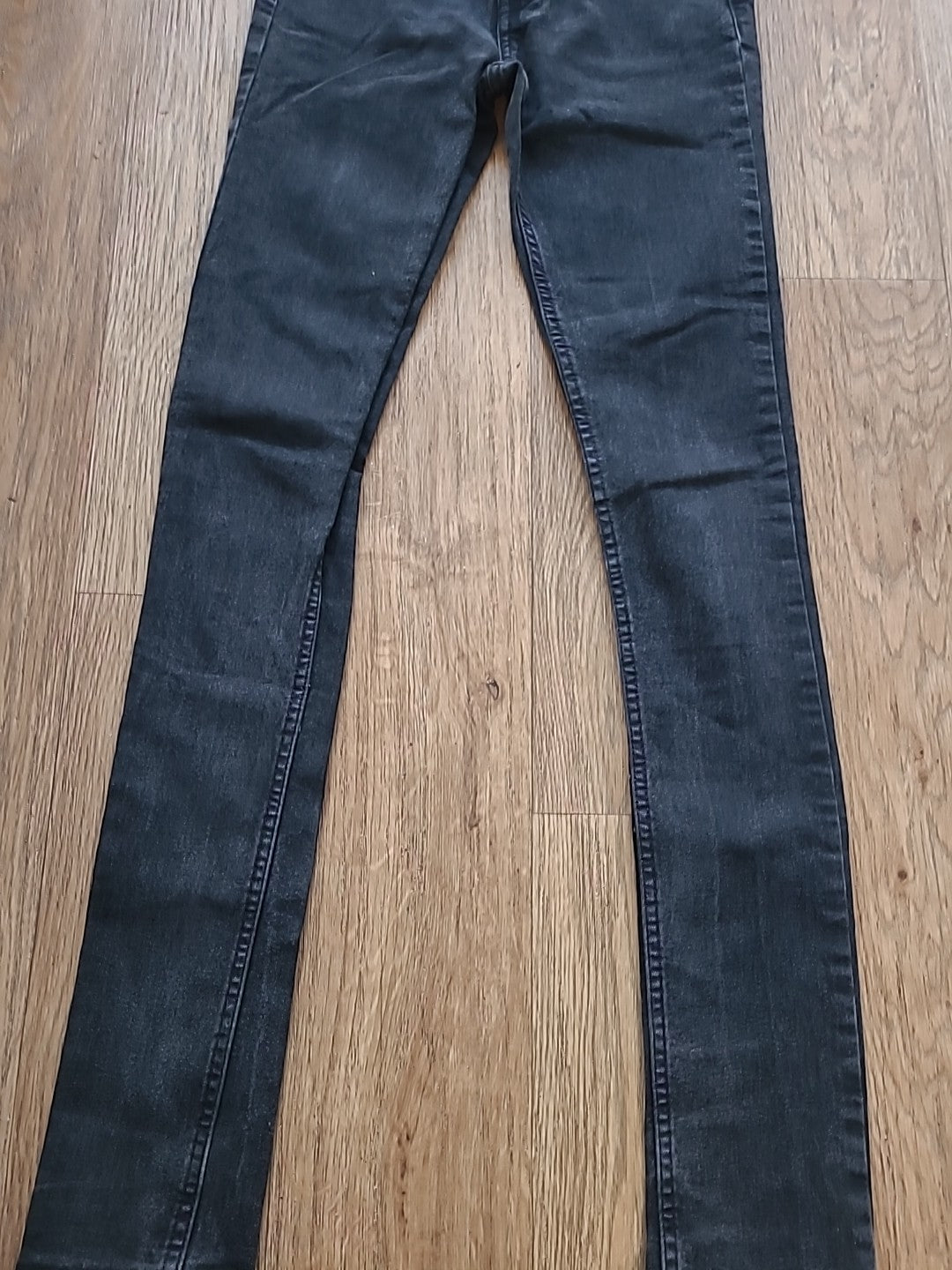 Mens Boohoo Size 28L Grey Skinny Denim Jeans