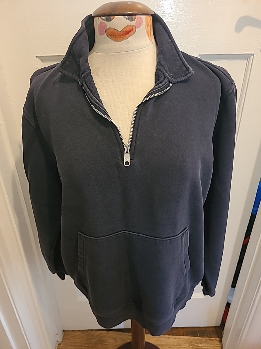 Mens Next Size Medium Navy Long Sleeved Pullover Hoodie