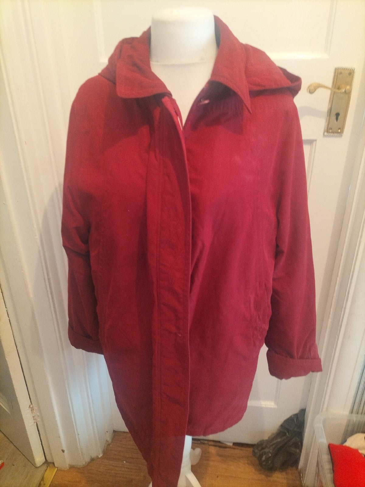 Elegance 18 Deep Red Lined Coat