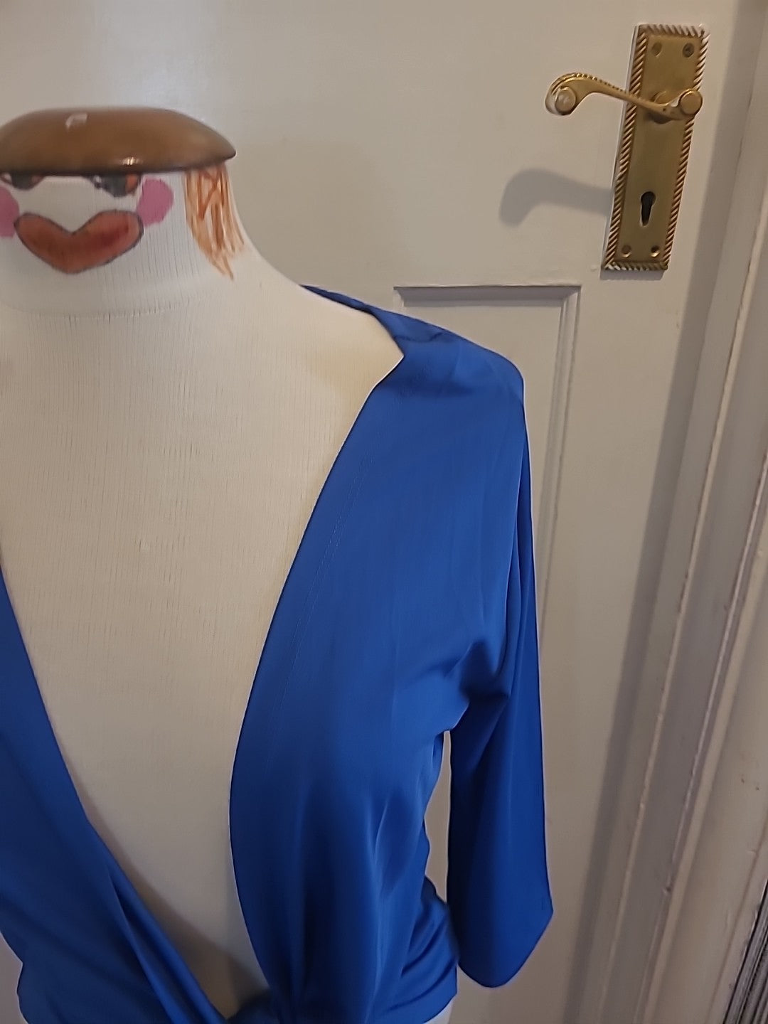 Ladies Sally Allen Free Size Blue Long Sleeved Blouse