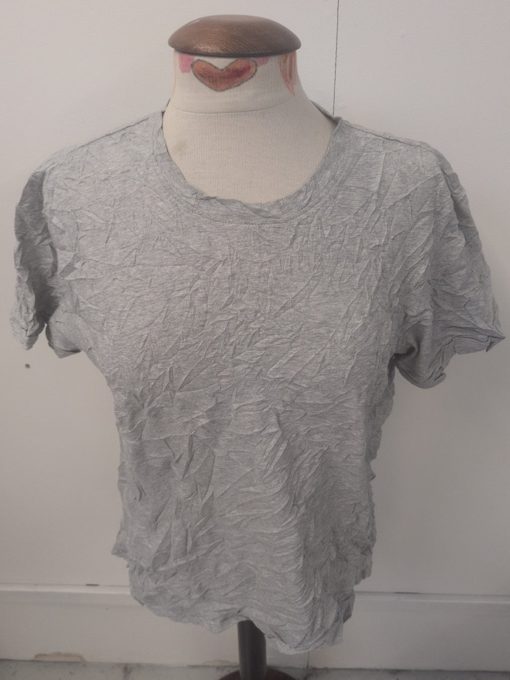 Ladies Folk Size 4 Grey Short Sleeve T-shirt