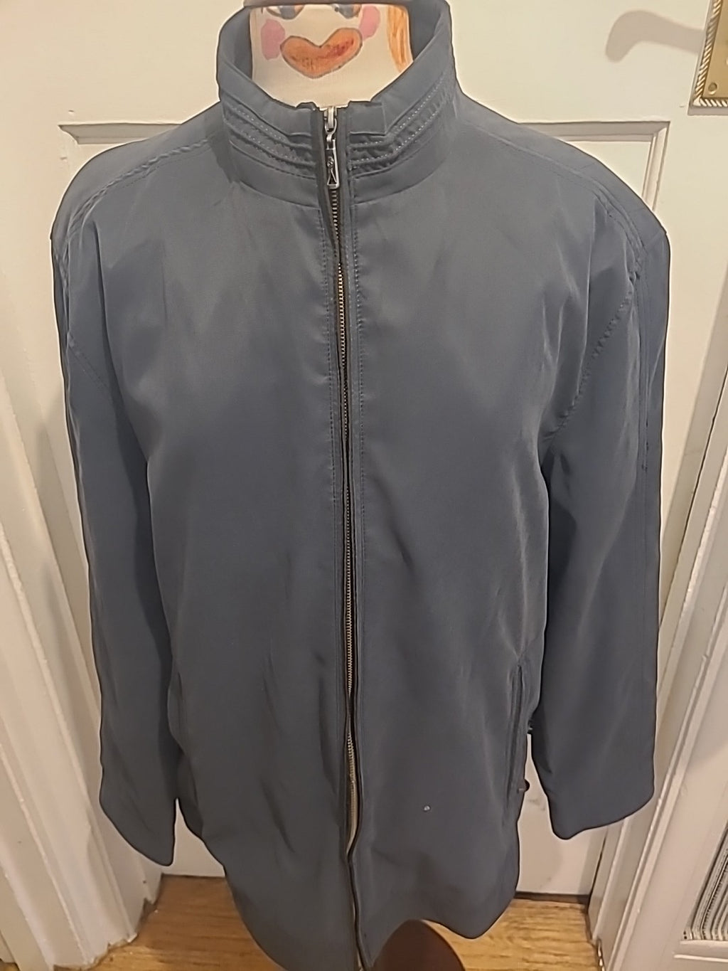 Mens Saxon Size Large Charcoal Lined Jacket