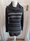 Gerry Weber 12 Navy/Grey/Brown Roll High Neck Jumper