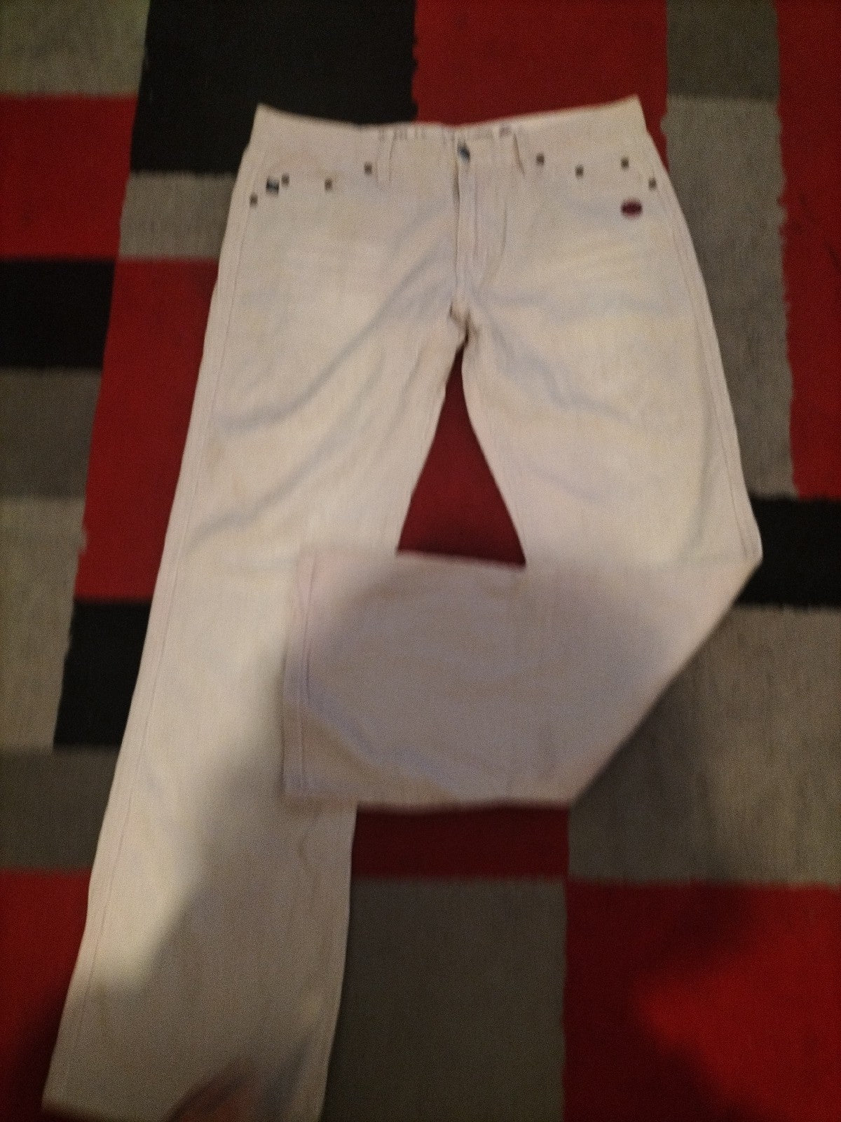 Ladies Blue Whale Size 14 Pale Pink Brushed Rib Jeans