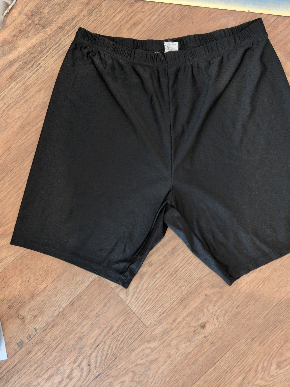 Shein Curve 3XL Black Elasticated Shorts