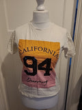 Girls Matalan Age 11 Years White Glitter Sequin California Tshirt