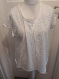 Papaya 18 White With Silver Stars Short Sleeve T-shirt
