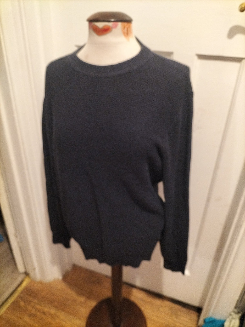 Mens George Size M Navy Pullover Jumper
