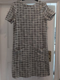 New Look 8 Cream Mix Short Sleeve Dress