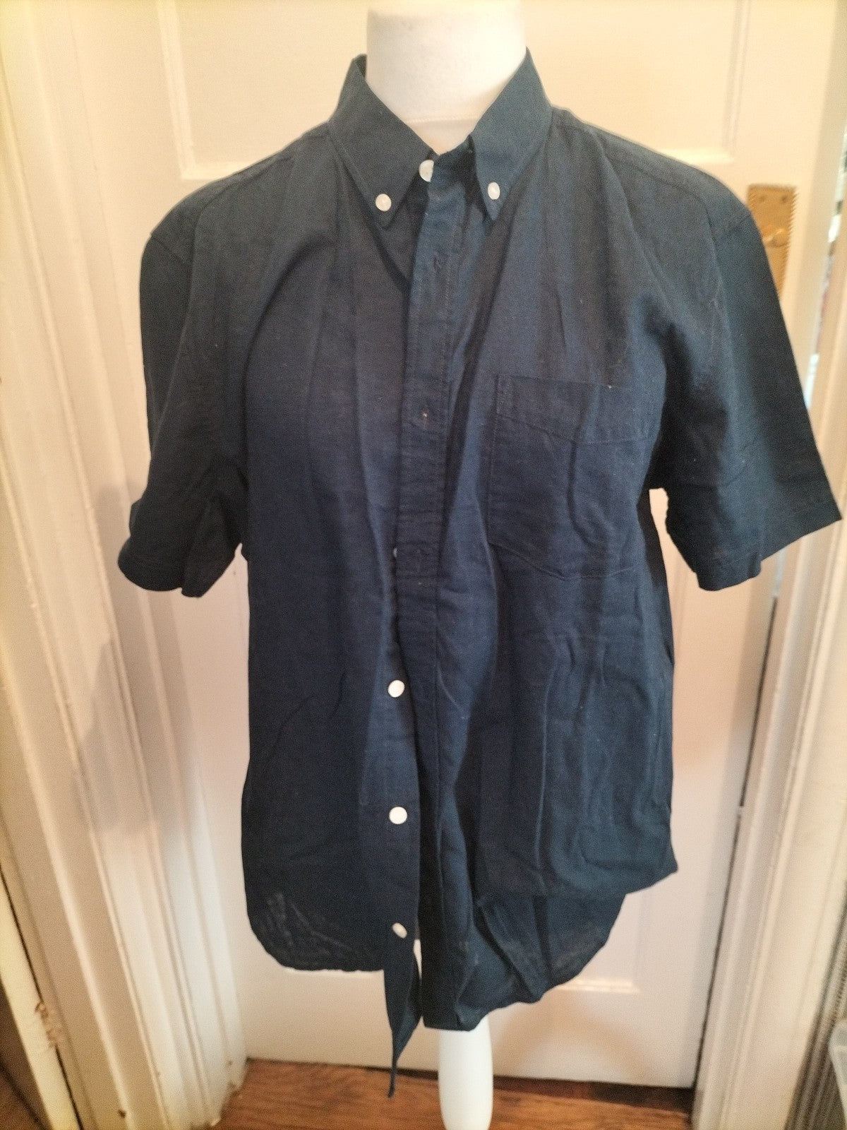 Mens Easy Size XL Very Dark Navy Short Sleeved Shirt