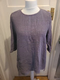 Ladies Saloos Size 14 Taupe Mid Sleeved Top