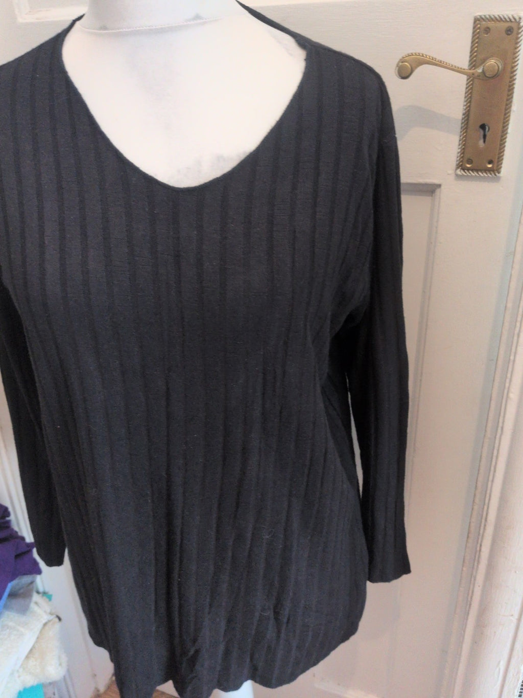 XL Black Long Sleeve Blouse