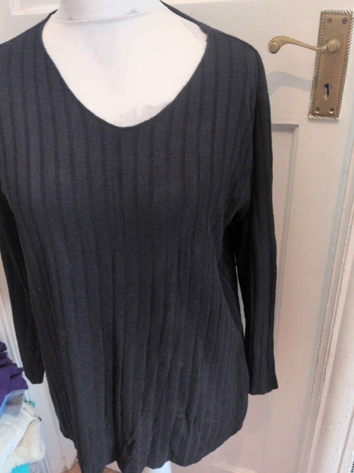 XL Black Long Sleeve Blouse