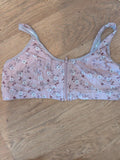 XL Pink Floral Full Zip Bralette