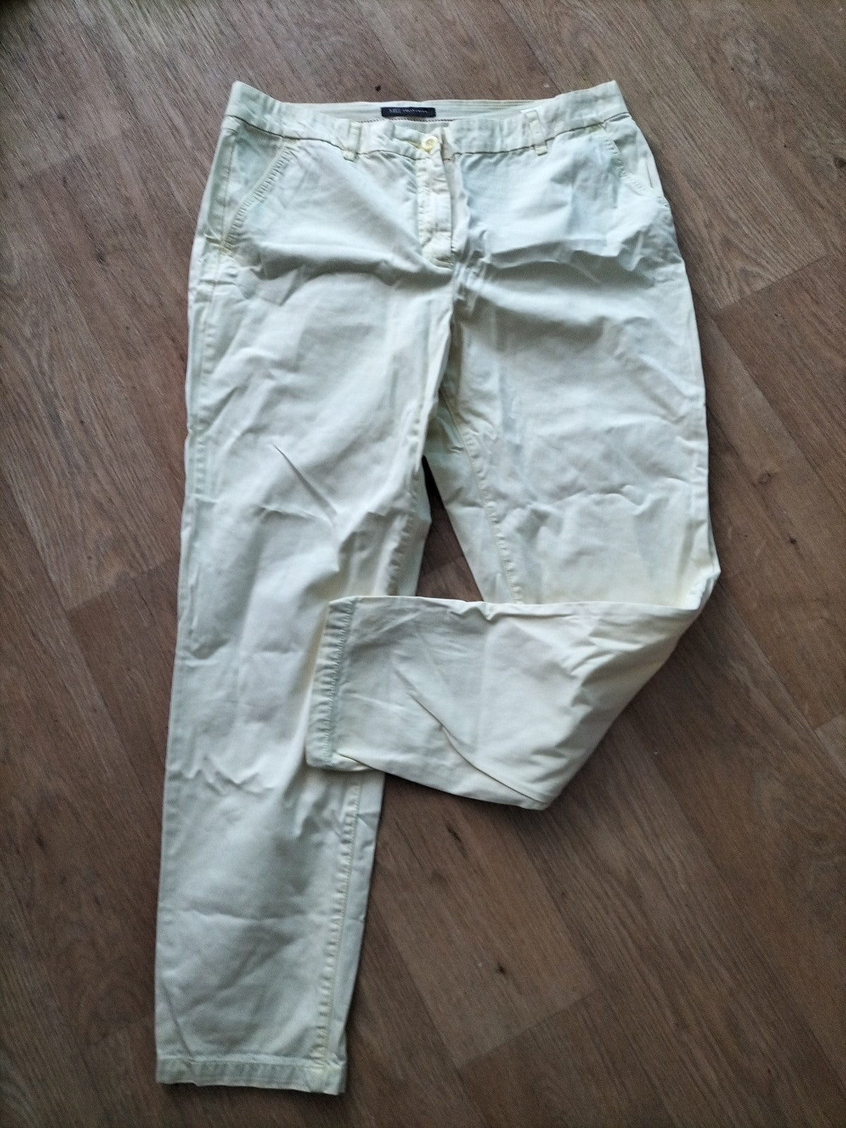 Ladies Marks And Spencer Size 14R Yellow Chino