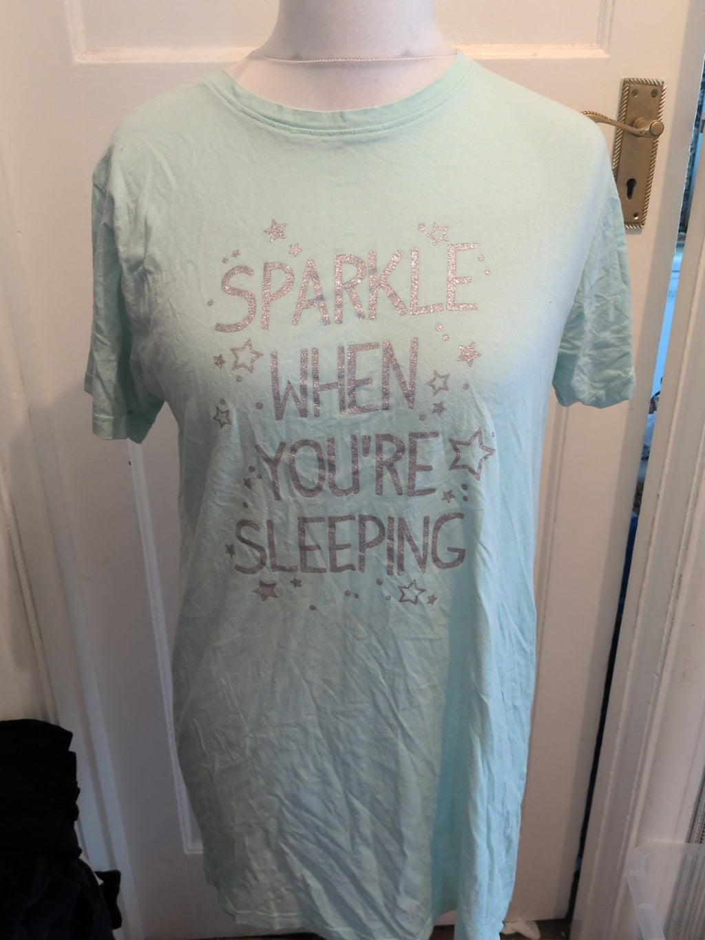 Jeff&Co 10-12 Pale Aqua Short Sleeve Nighty