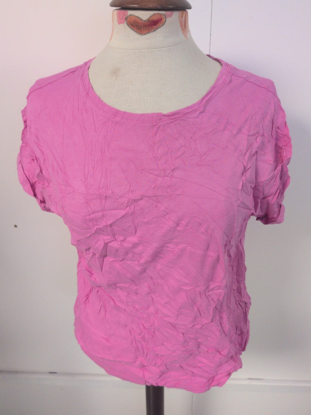 Ladies Marks And Spencer Size Medium Pink Short Sleeve Tshirt