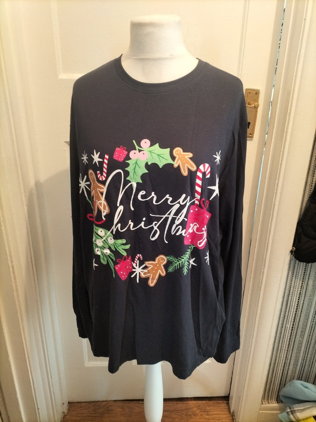 Mens Linea Size Large Christmas Long Sleeved Pyjama Top