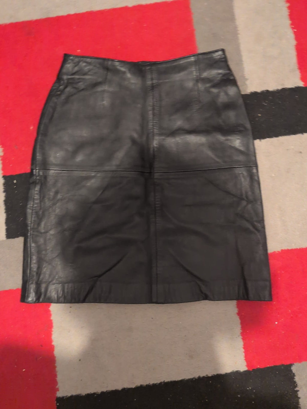 Maroon Collection 14 Black Pleather Skirt