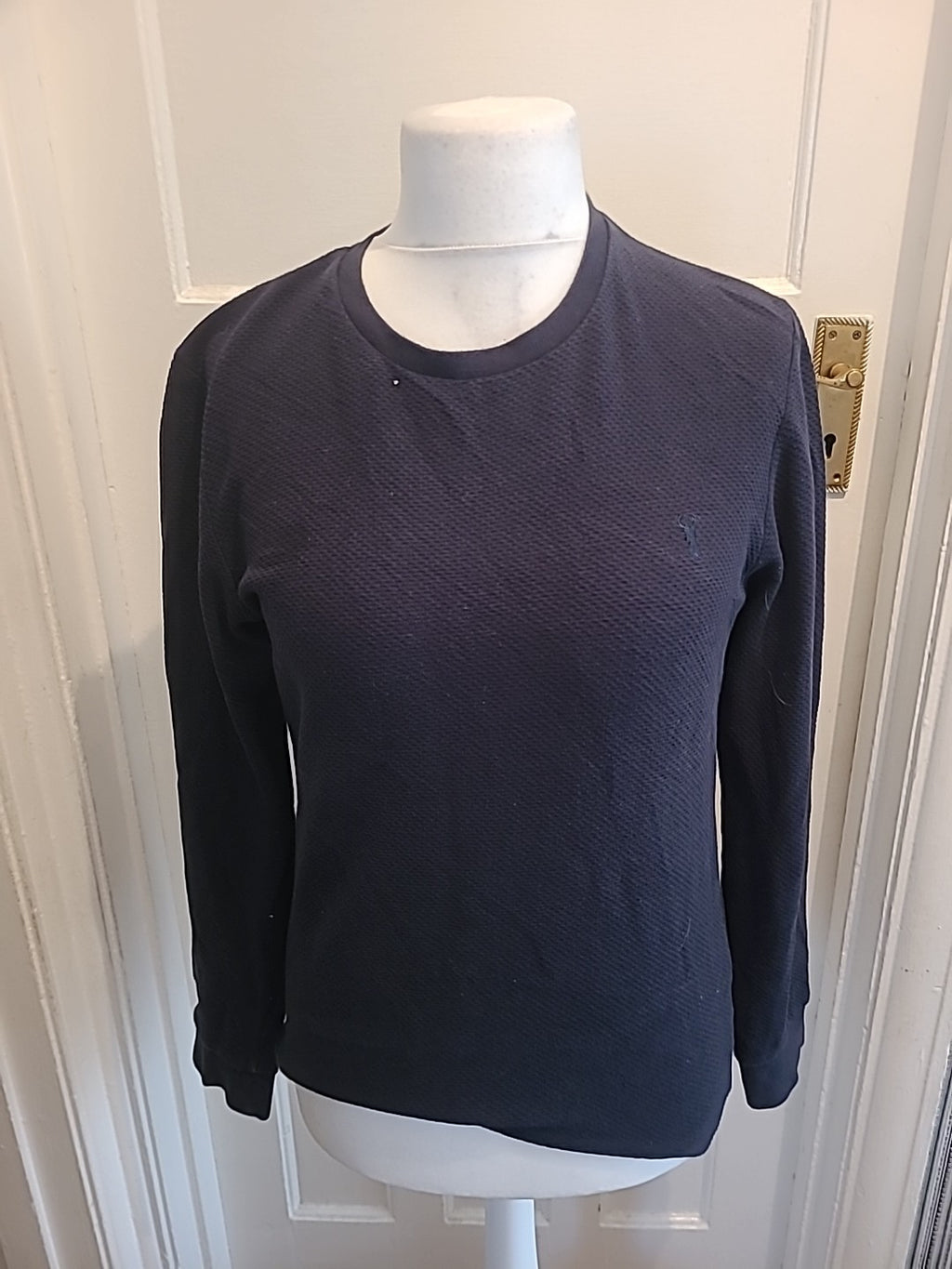 Mens Next Size Small Navy Long Sleeved Pyjama Top