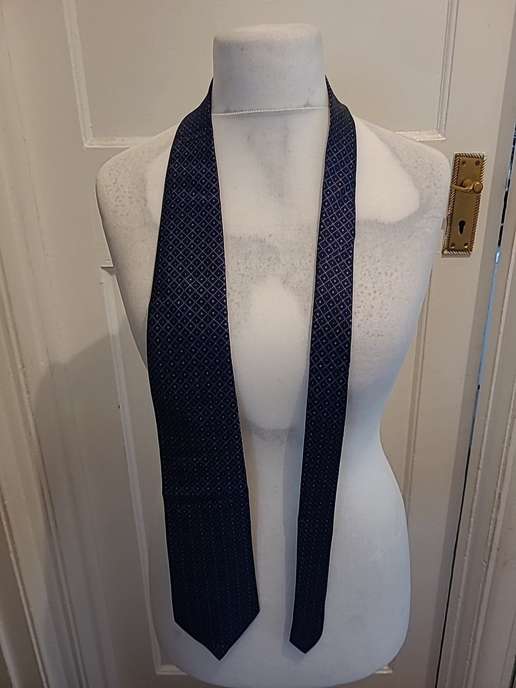 Mens Marks And Spencer Navy And Purple Tie Pattern
