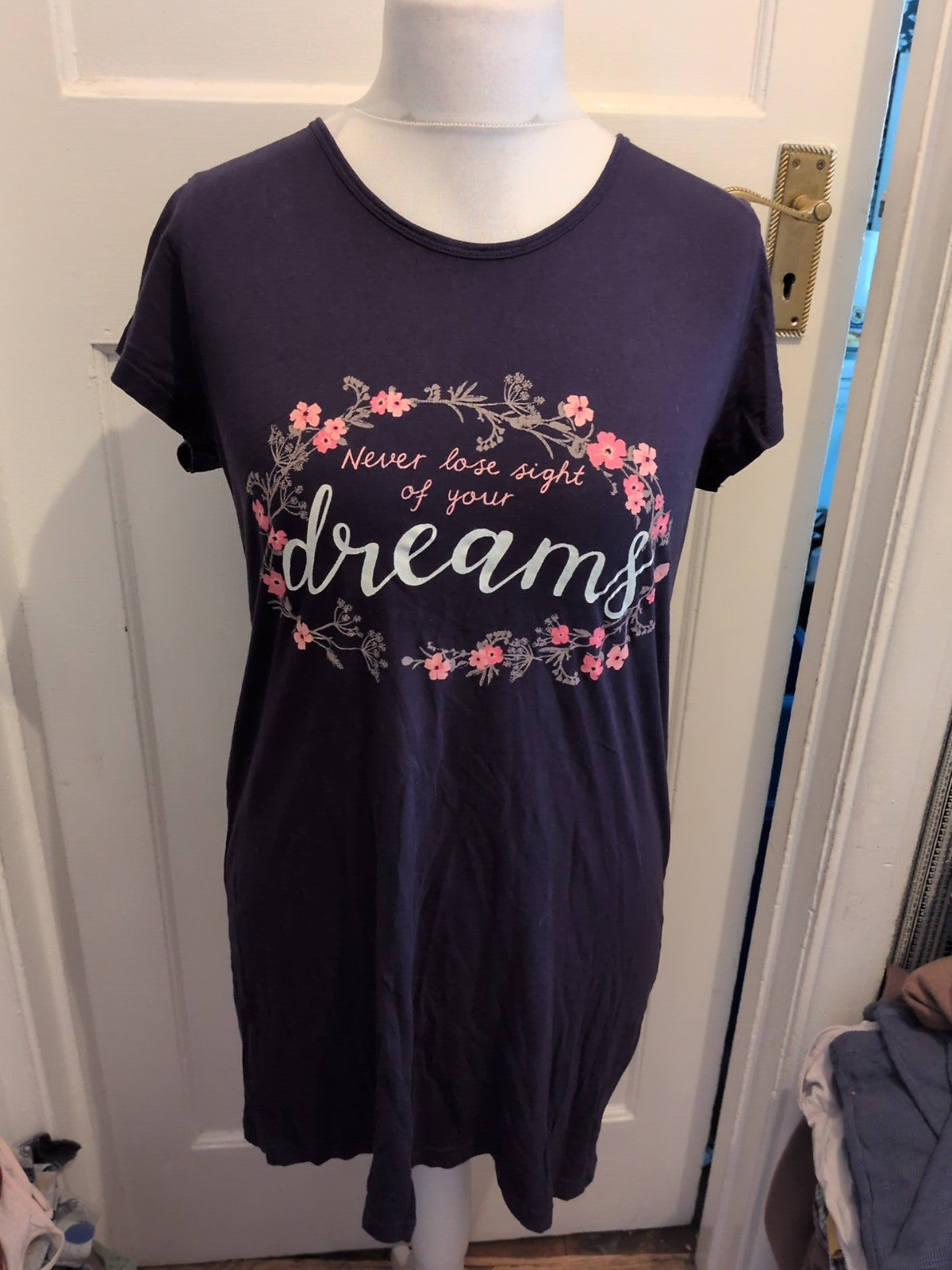 George 12-14 Navy Dreams Short Sleeve Nighty