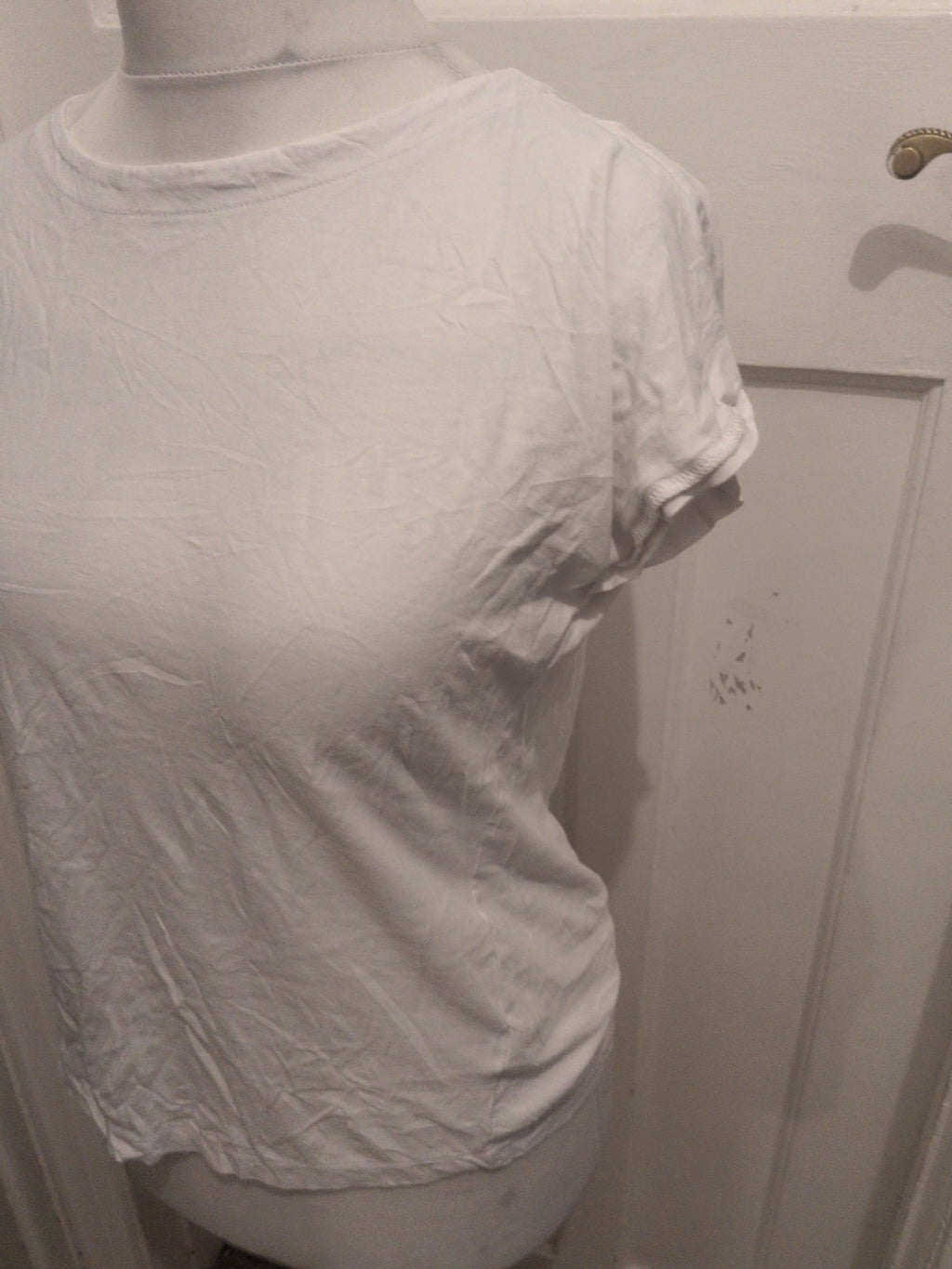Next 10 White Cap Sleeve T-shirt Round Neck