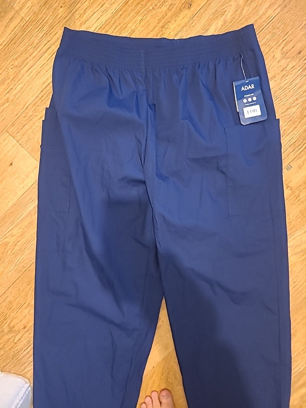 Mens Adar Sise 3XL Navy Classic Fit Trousers Elasticated
