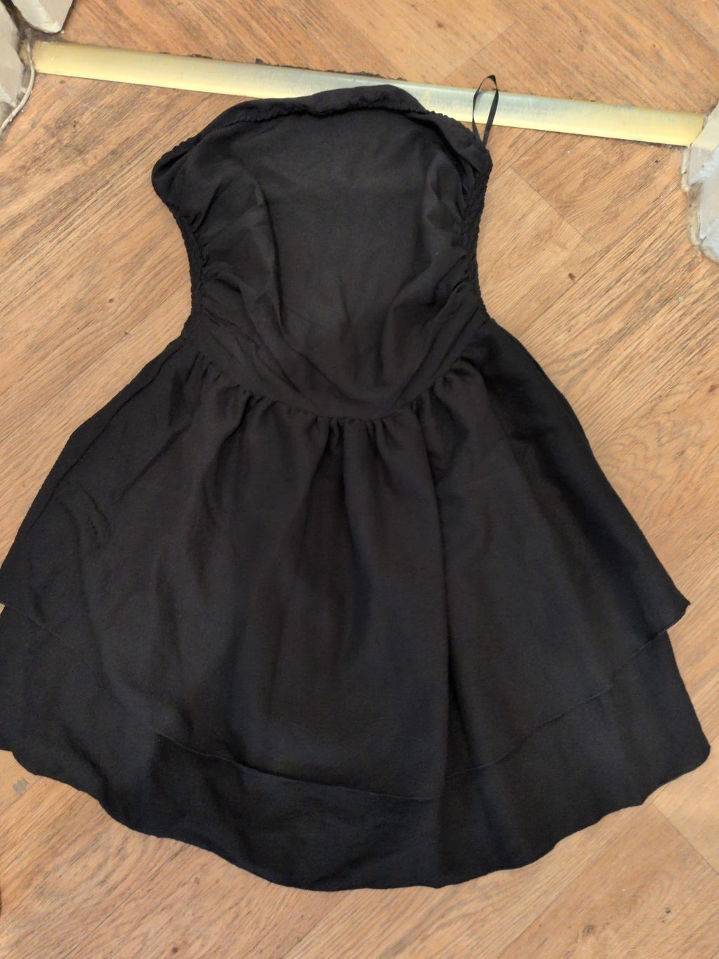 Shein Large Black Bubblehem Sleeveless Strapless Dress