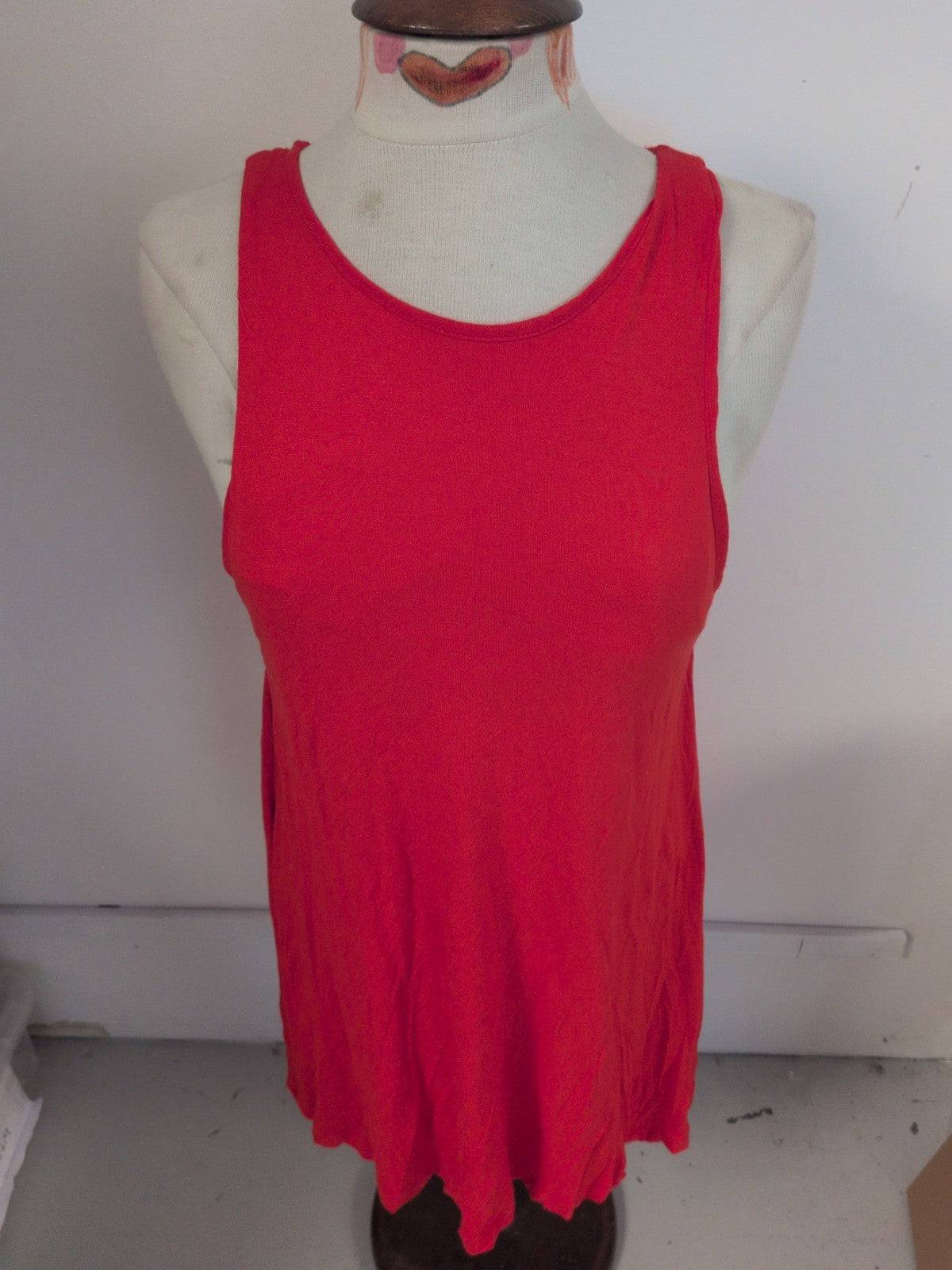 H&M Medium Hot Red Sleeveless Dress Midi
