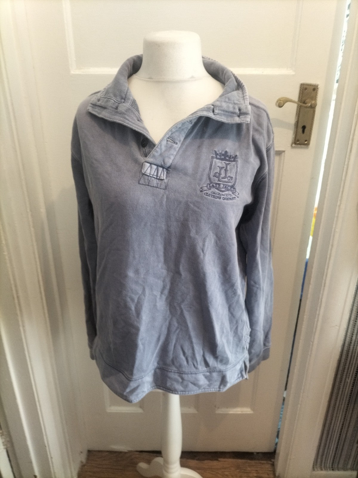 Lazy Jacks Medium Blue Collared Pullover Jumper
