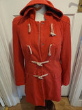 Ladies Size 12 Red Lined Popper Fastening Jacket
