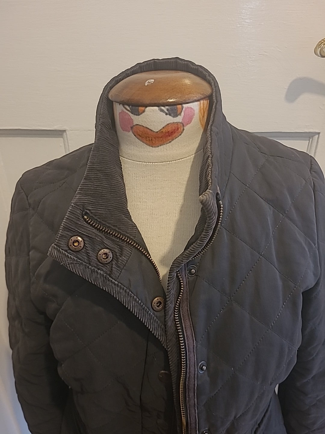 Ladies Fat Face Size 8 Grey Lined Jacket