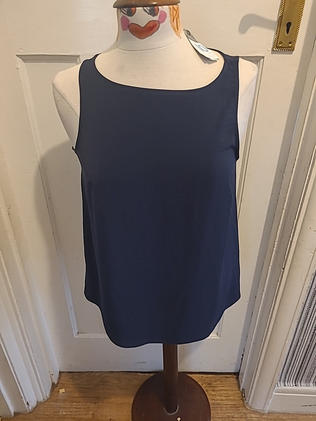 Brand New Ladies Primark Size 10 Navy Sleeveless Blouse