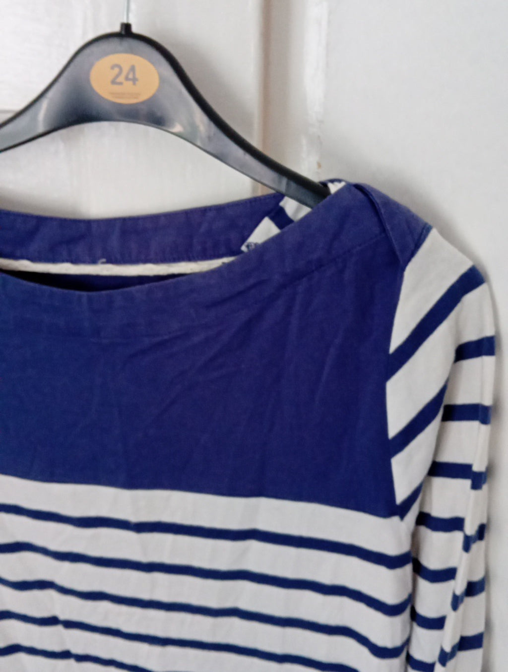 Ladies Regatta 3/4 Striped Top Blue/white Size 12