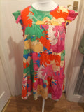 Ladies Shein Size XL Bright Multicoloured Short Sleeved Knee Length Dress