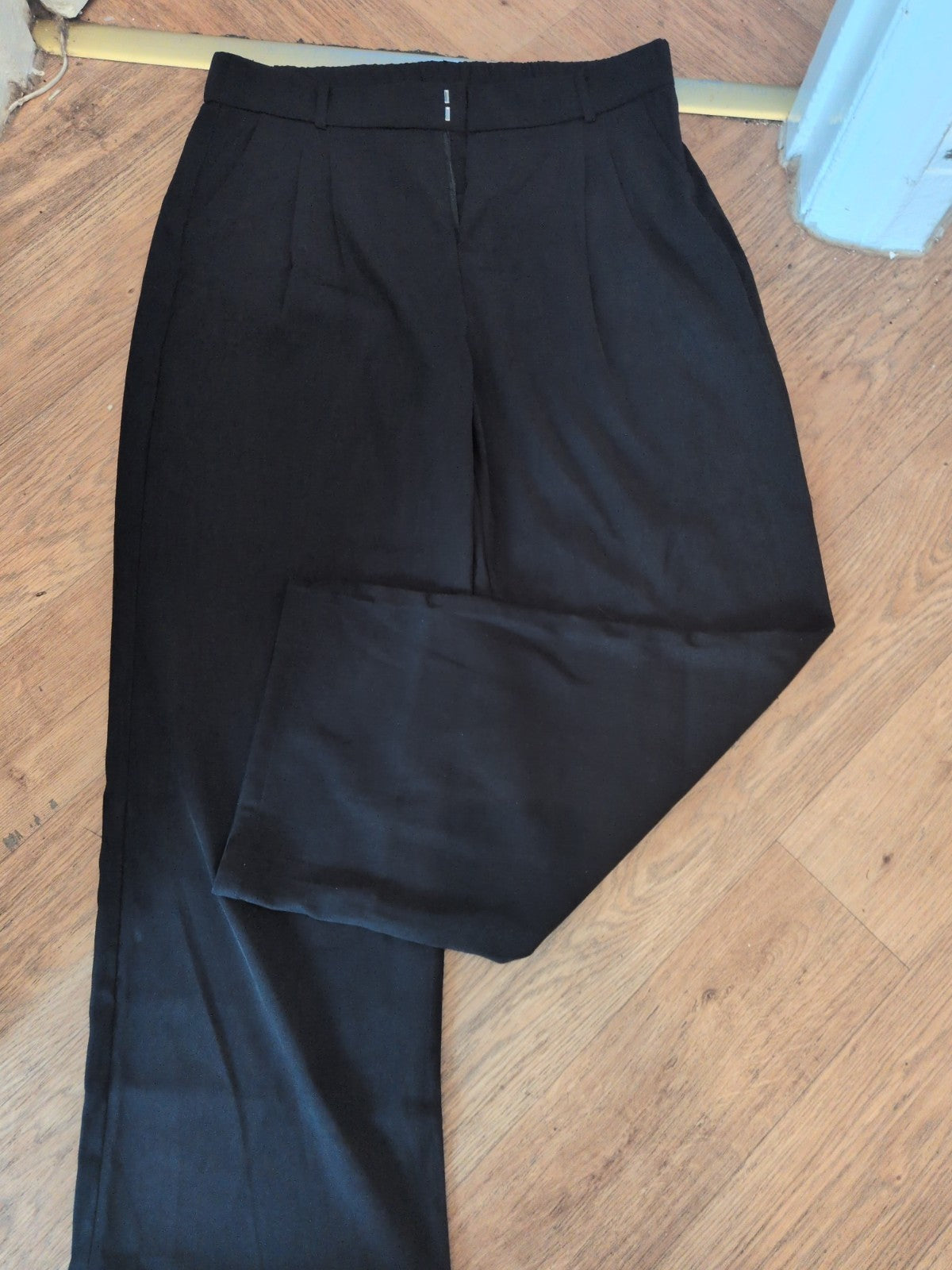Ladies Size XL Black Stretch Straight Leg Trousers