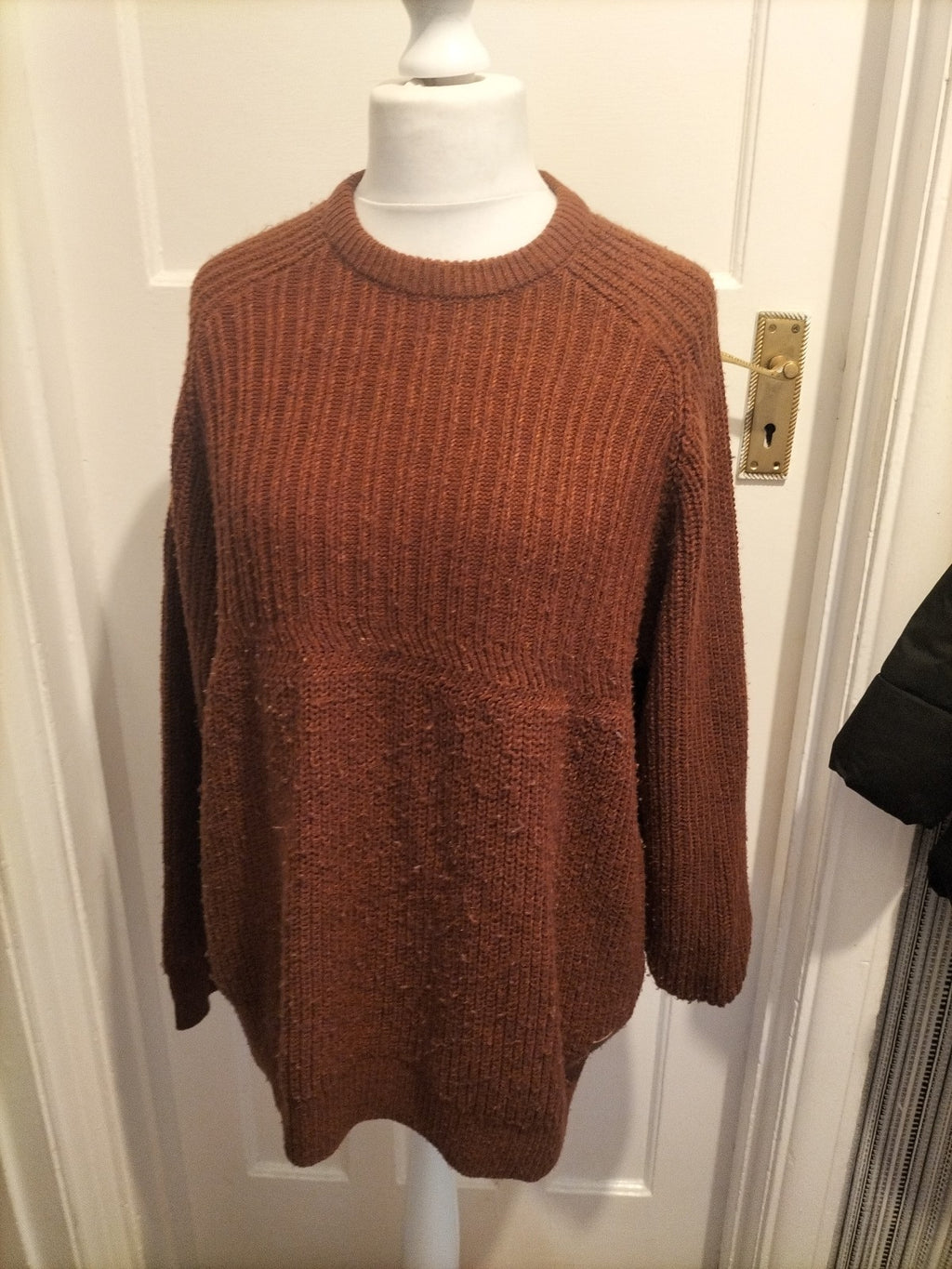 Ladies Pg Field Size Large Brown Jumper Bobbling