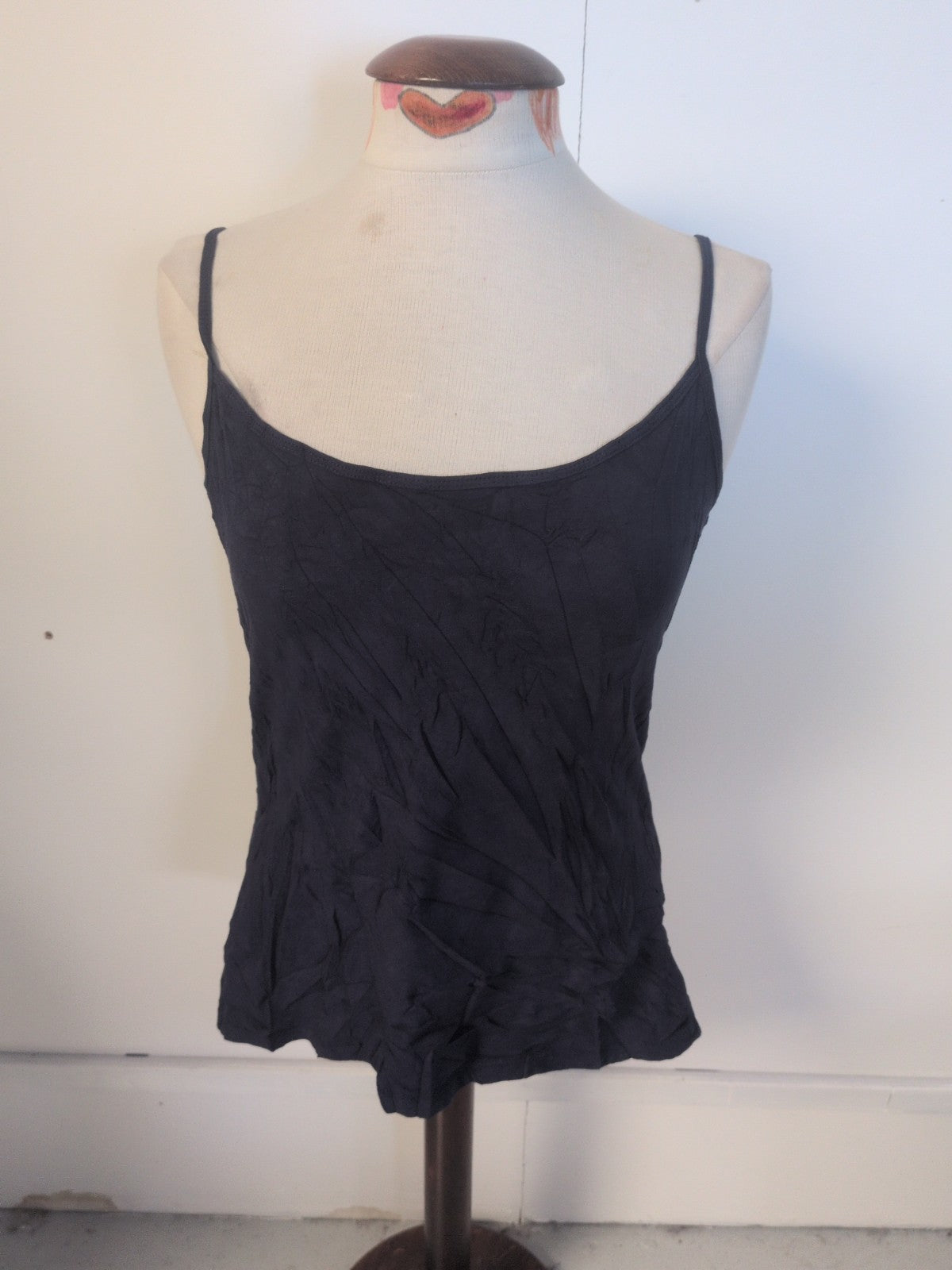 Ladies George Size 16 Essential Navy Sleeveless Cami T-shirt