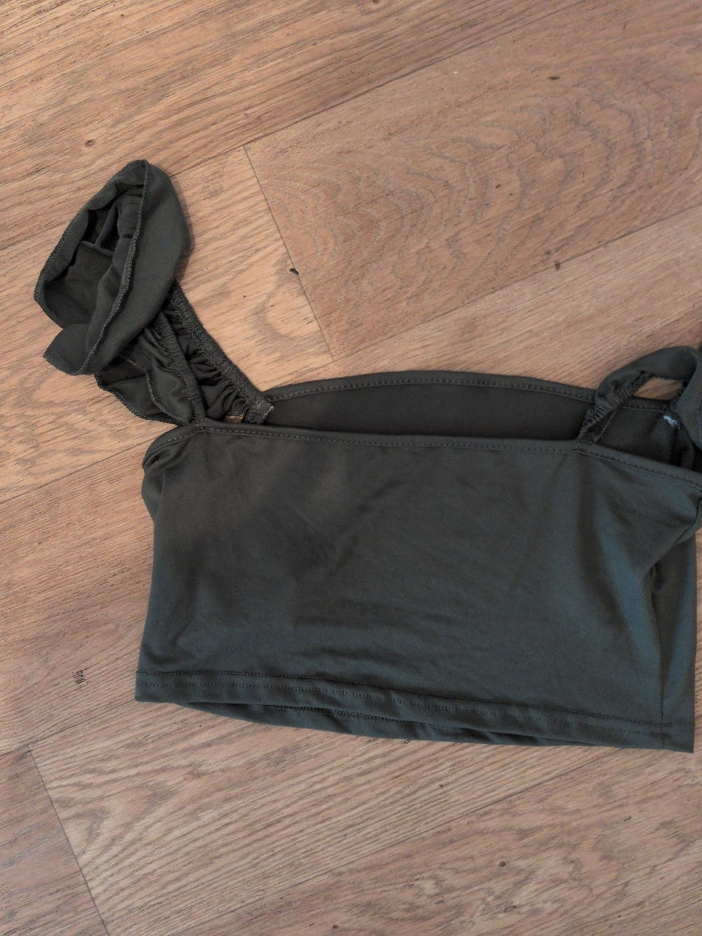 Shein XL Dark Green Sleeveless Cami Boob Tube Style Top