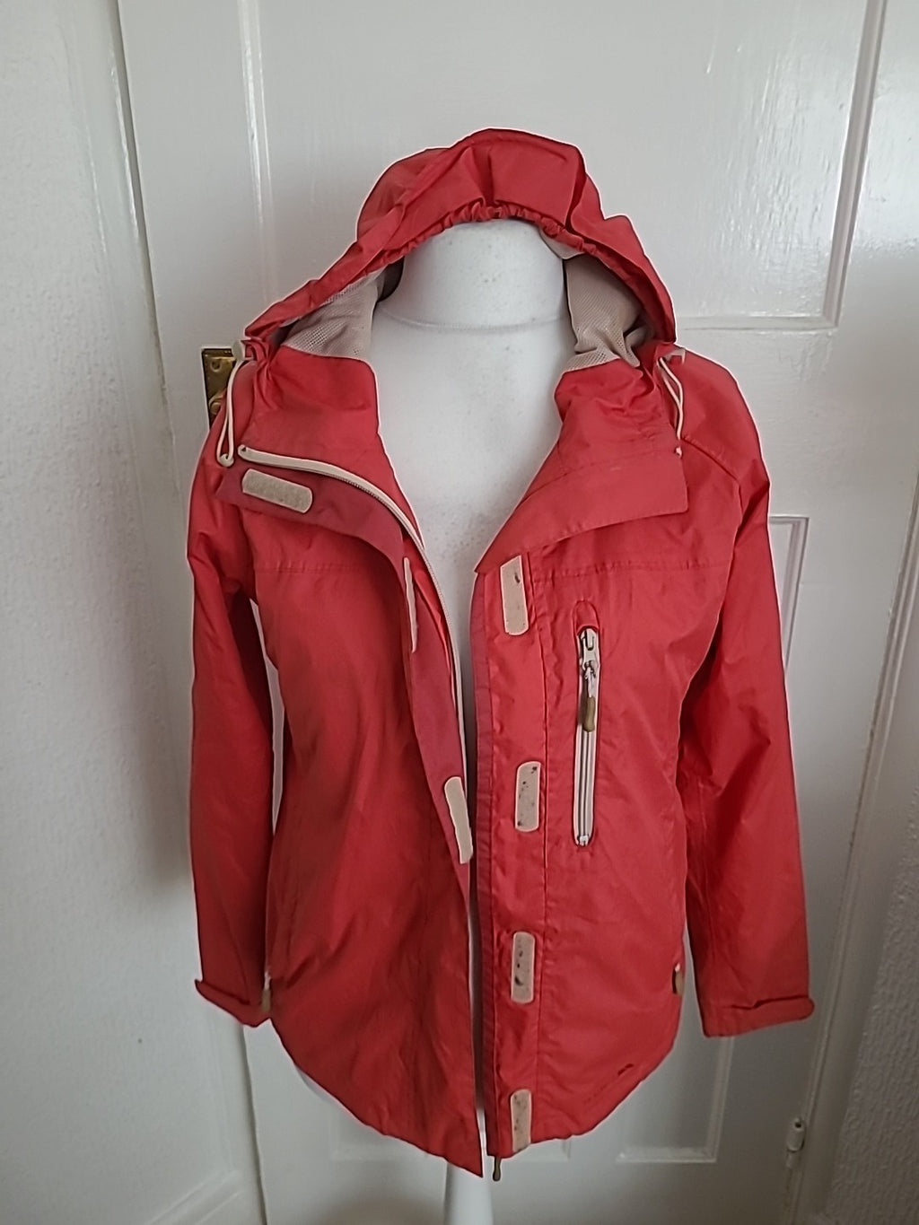 Ladies Trespass Size M Pinky Red Waterproof Coat