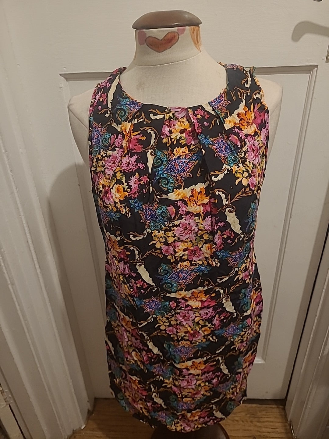 Ladies New Look Size 12 Bright Coloured Sleeveless Dress
