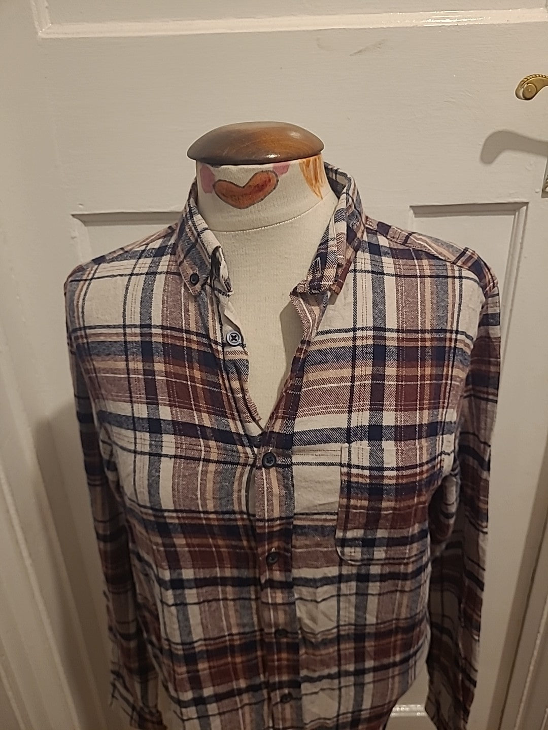 Mens Primark Size Small Regular Fit Check Shirt
