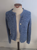 Honor Millburn Medium Blue Fleck Buttoned Cardigan