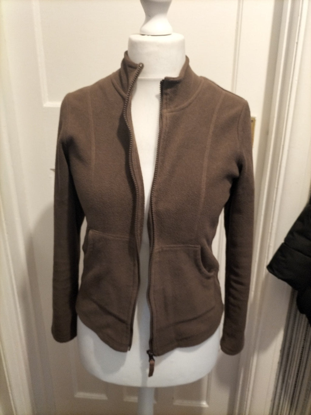 Ladies Tu Size 10 Brown Zipped Jumper