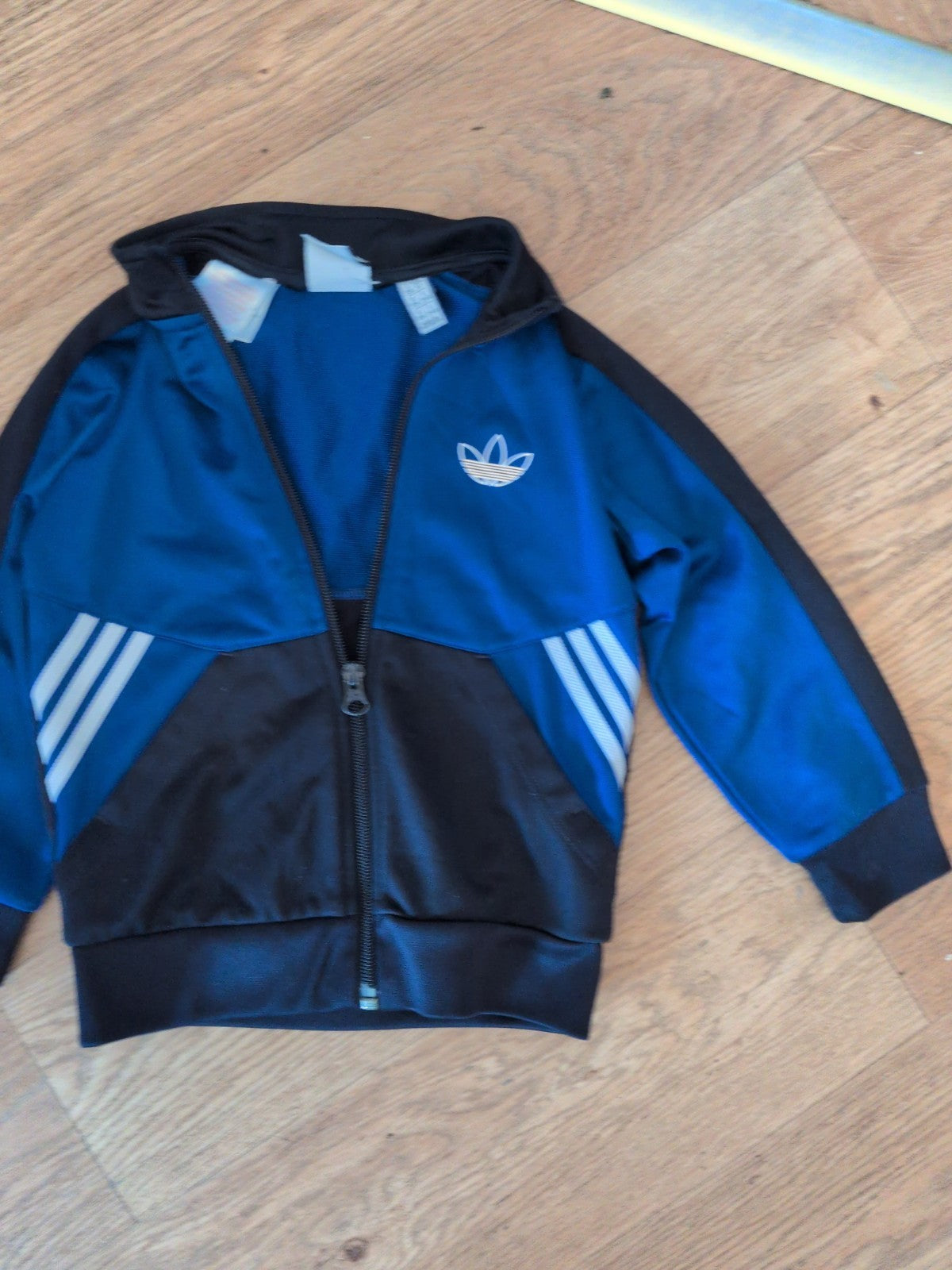 Adidas 3-4 Years Blue And Navy Zipped Track Jacket