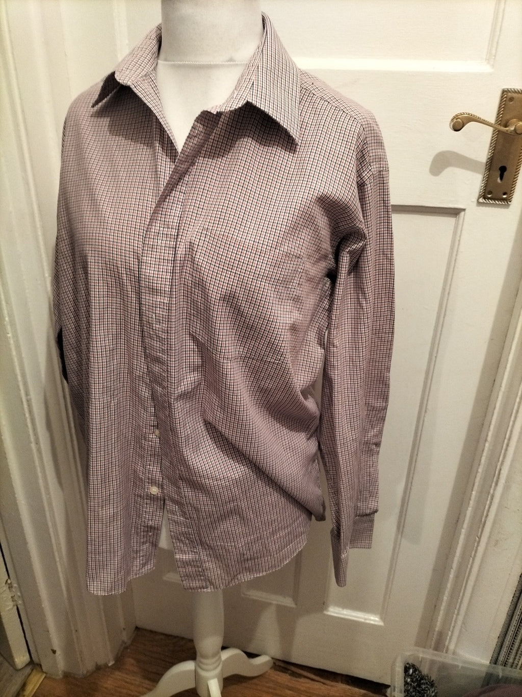 Mens Cedarwood State Size 16.5 Red Check Long Sleeved Shirt