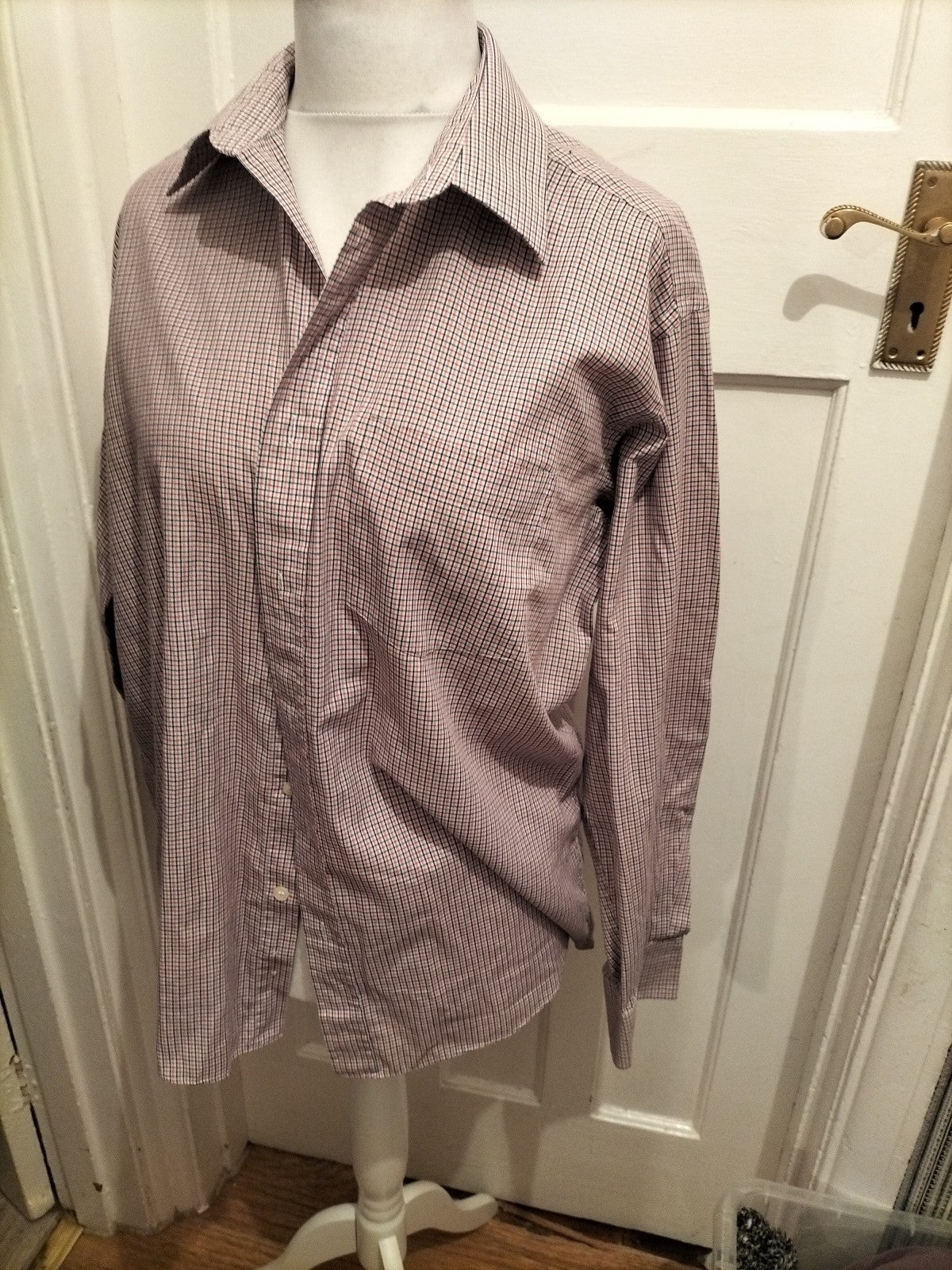 Mens Cedarwood State Size 16.5 Red Check Long Sleeved Shirt